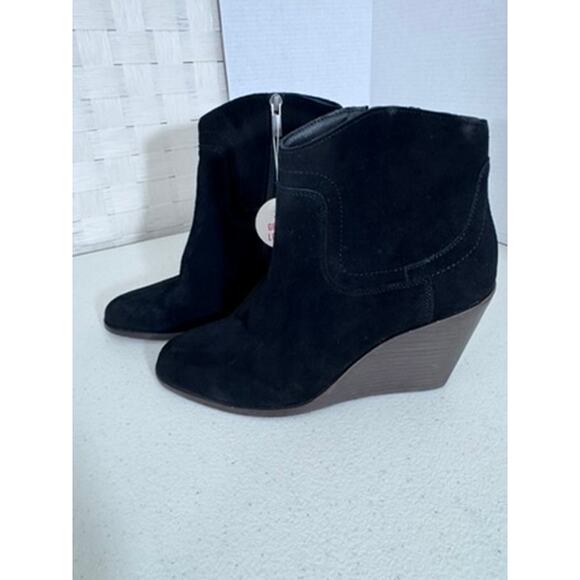 NWT!! "LUCKY BRAND" SZ 8.5 Women's Blk Sued Ankle Boots Side Zipper Classy Work - Picture 4 of 12